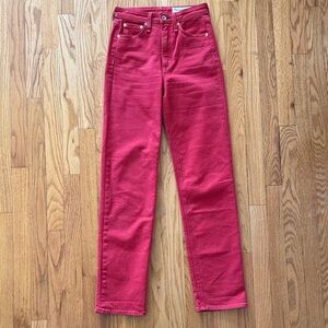 Rag & Bone sz 23 Jane Super High Rose Cigarette fire Red Jeans great condition